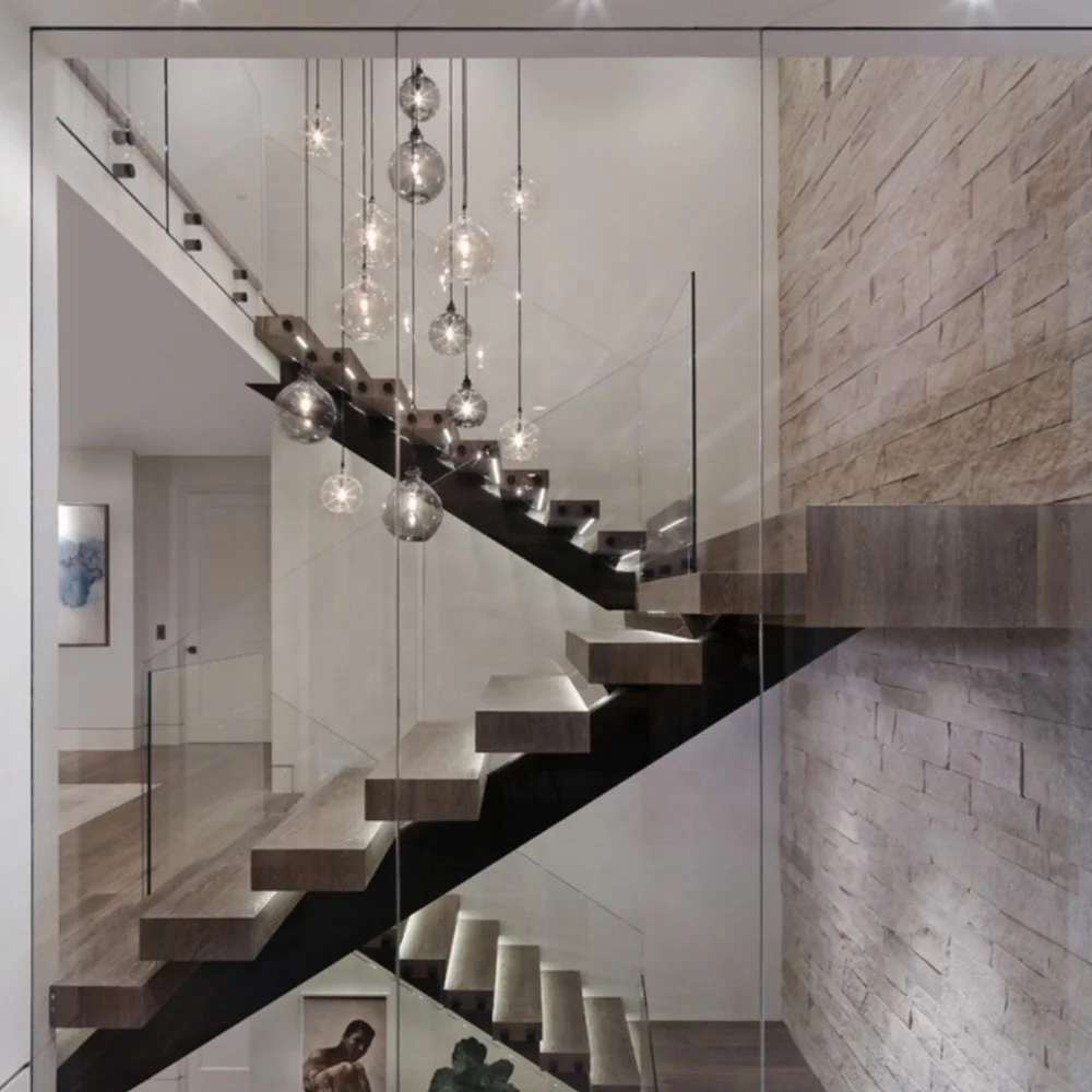 CBMmart Custom Factory Hot Sale Modern Design Indoor Stairs Mono Stringer Staircase