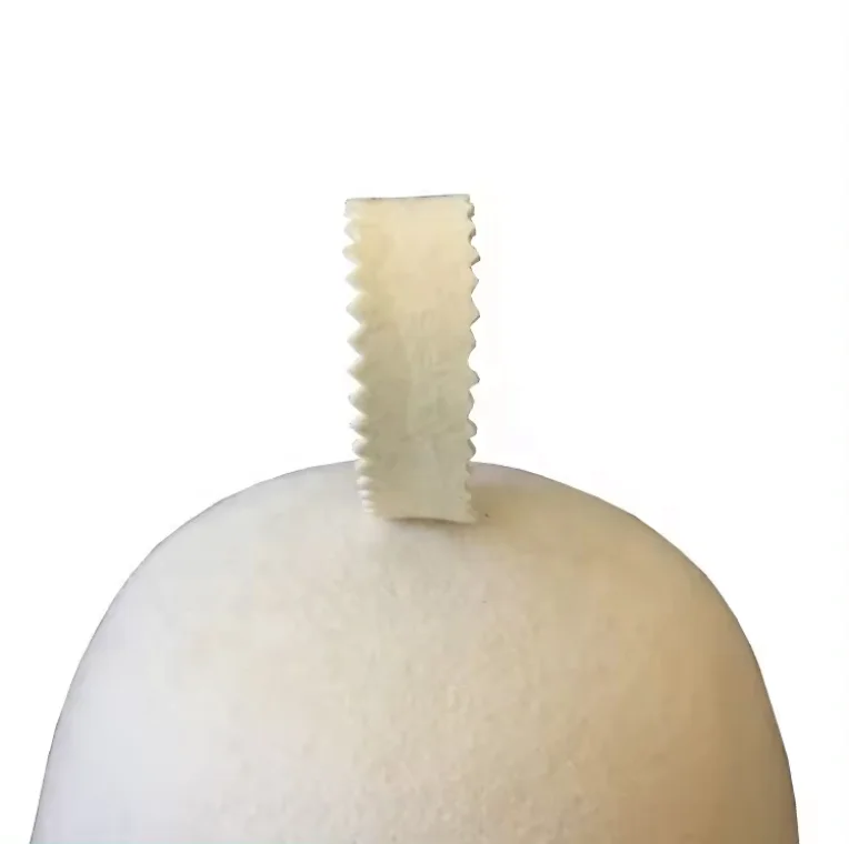 Custom wholesale high quality White seamless 100% merino wool felt cap for Russian Banya Sauna