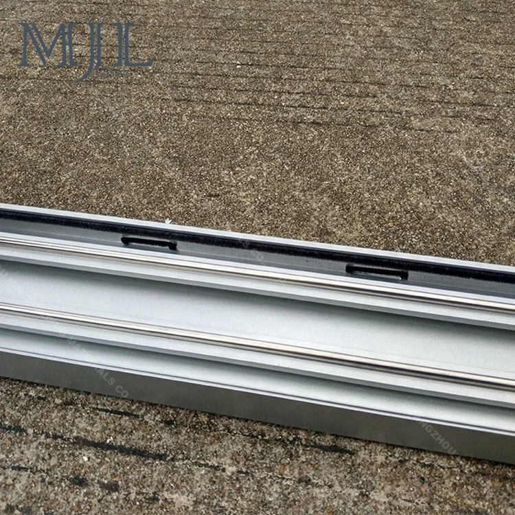 MJL Custom size silver interior aluminum sliding window frame price philippines tempered glass lowes glazed