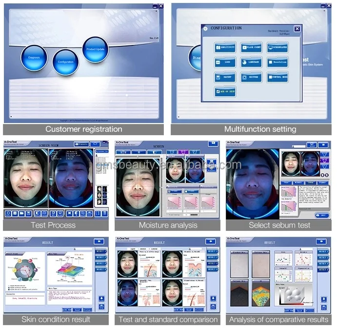 Magic mirror skin analyzer face problem analyzer diagnose skin scanner beauty equipment