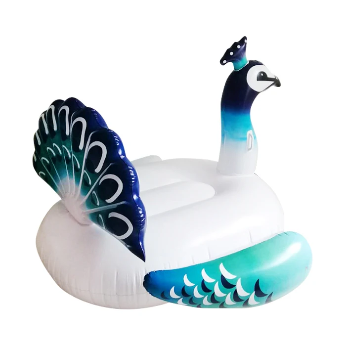 adult inflatable peacock pool float floats