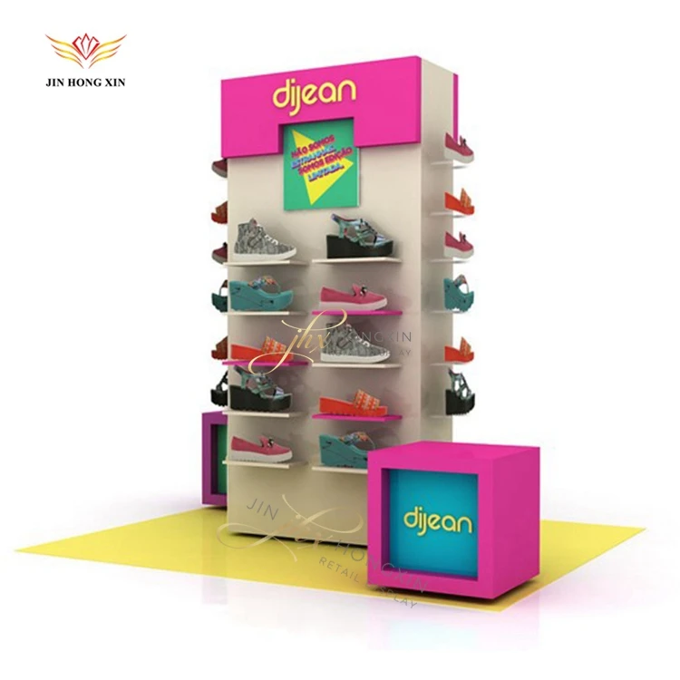 commercial shoes store equipment shoe display case wall mounted sport shoe display furniture shelf design for sale