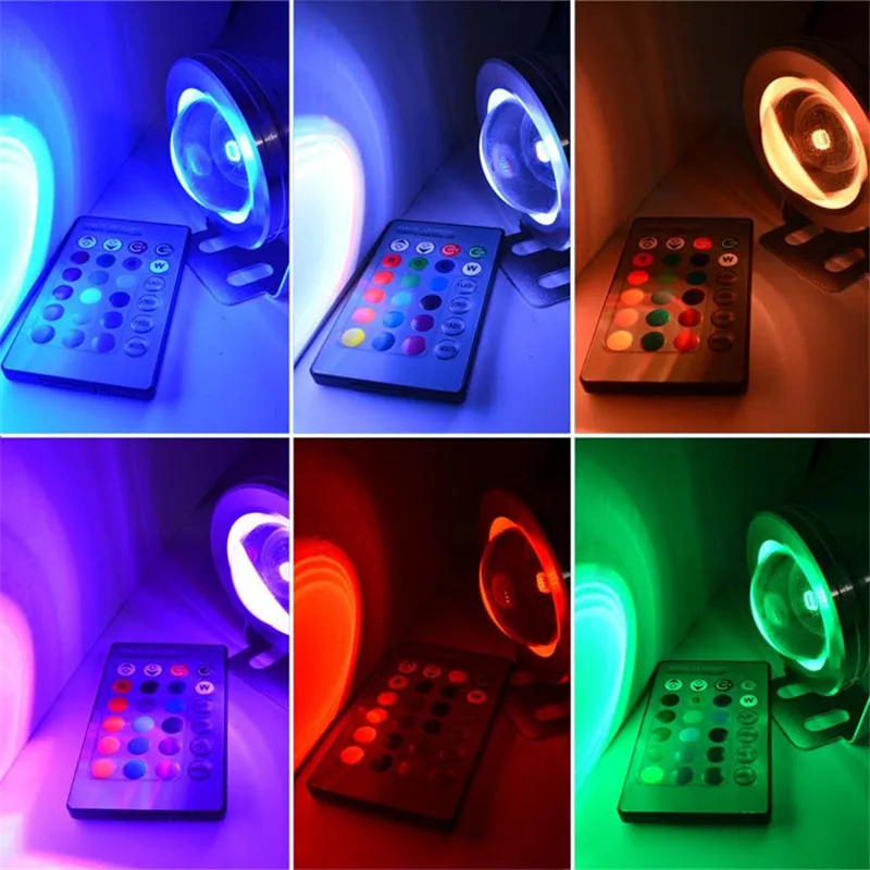 Водонепроницаемый RGB подводный фонтан бассейн Пруд аквариум прожектор лампа наружный сад