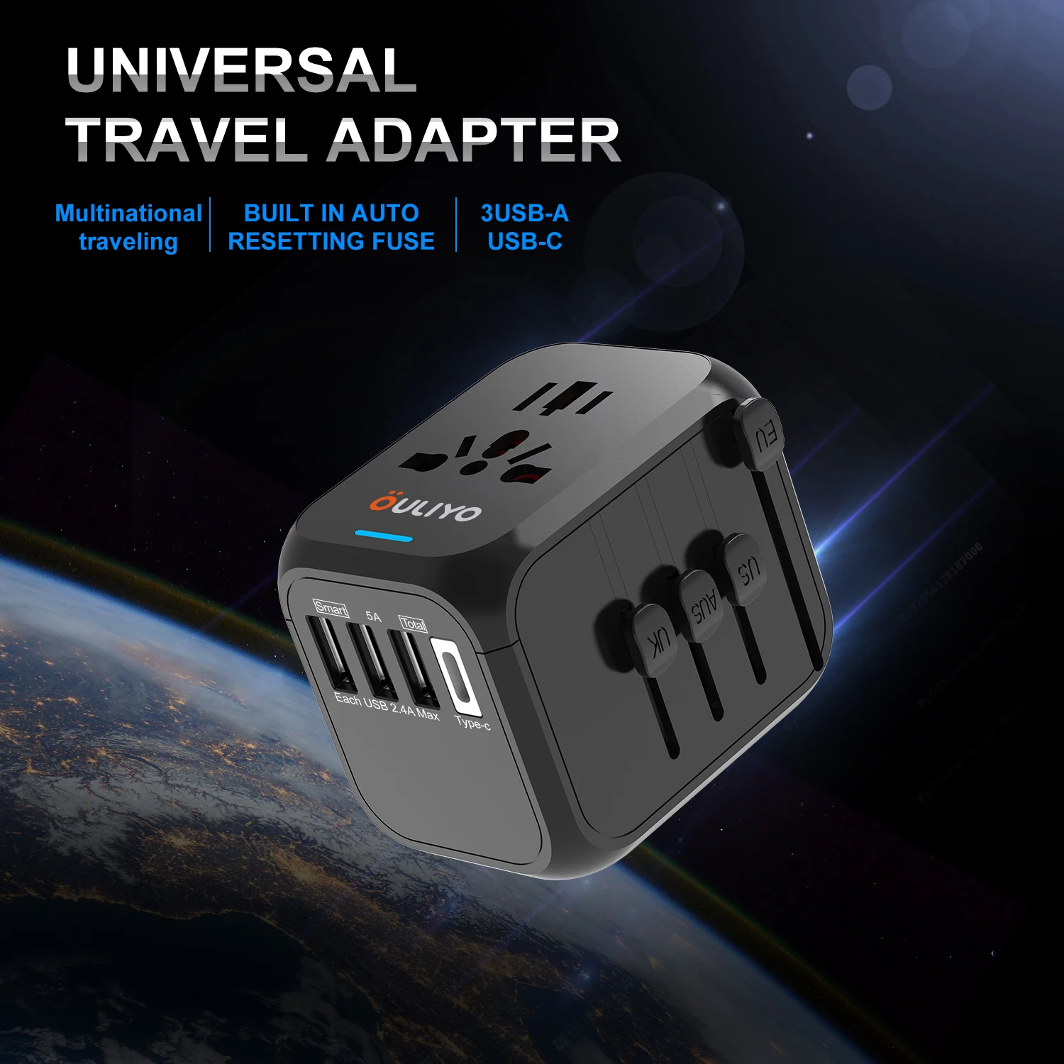 International Travel Charger / Multi-Function Travel Conversion Plug / Travel Global Universal Power Adapter