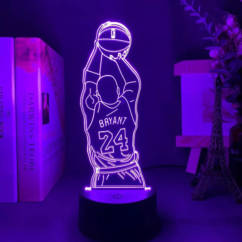 Светодиодный ночник с сенсорным датчиком 3d Настольная лампа изменением цвета прикроватное освещение для футбола