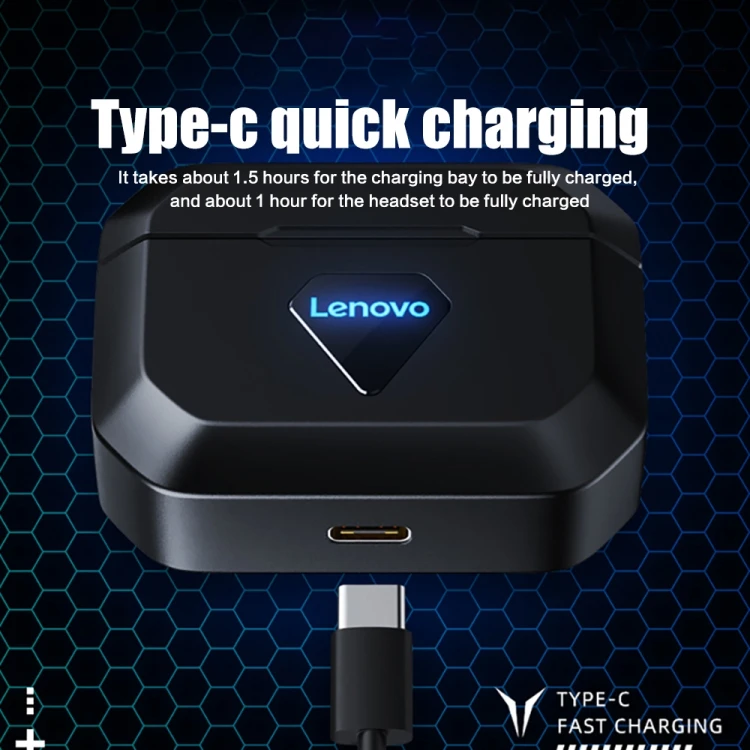 Lenovo LivePods GM6 Wireless Gaming Earphones with Charging Box audifonos ANC auriculares TWS Earbuds Noise Reduction Earphone