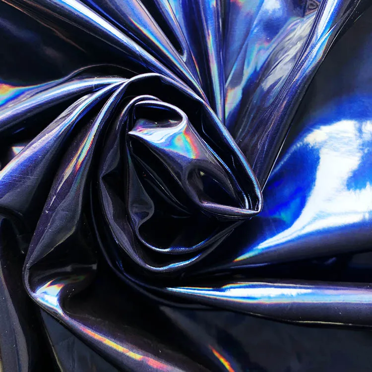 laser pu leather 4 way stretch leather for trousers