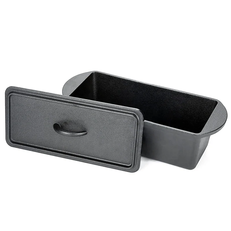 Cast Iron Bread Baking Pot Loaf Pan Non-Stick Coating Bread Baking Pan Cast Iron Baking Tray With Lid