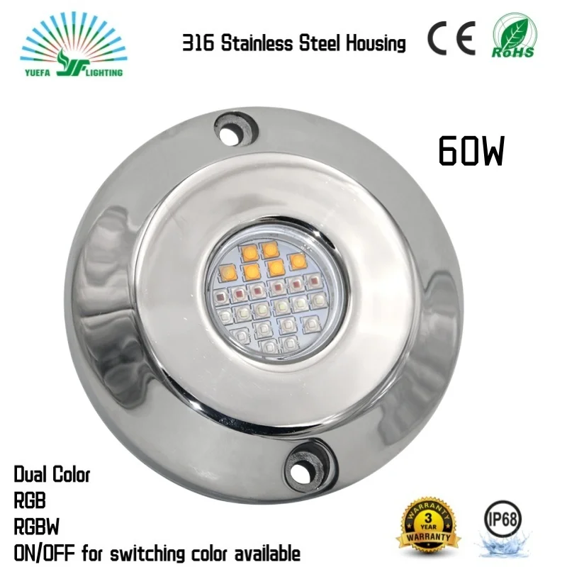 Yuefa Fast Shipping IP68 RGB Led Underwater Marine Light