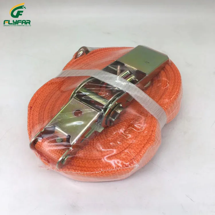 Orange Color High Quality Cargo Lashing Belt Sling Ratchet Tie Down Strap