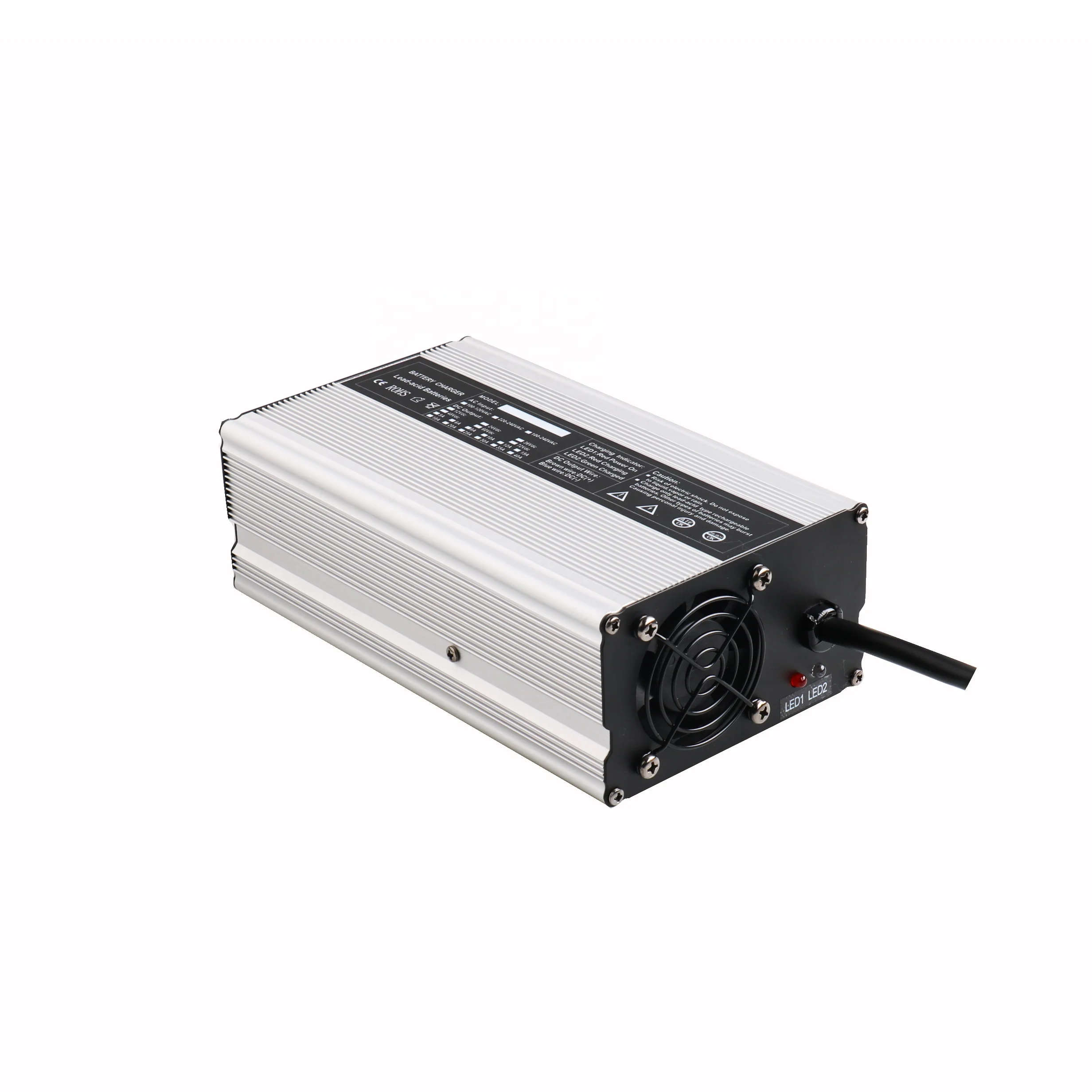 Aluminum case Smart Fast Lithium Battery Charger 12v 30a suitable for lead acid battery electric bicycle power tools