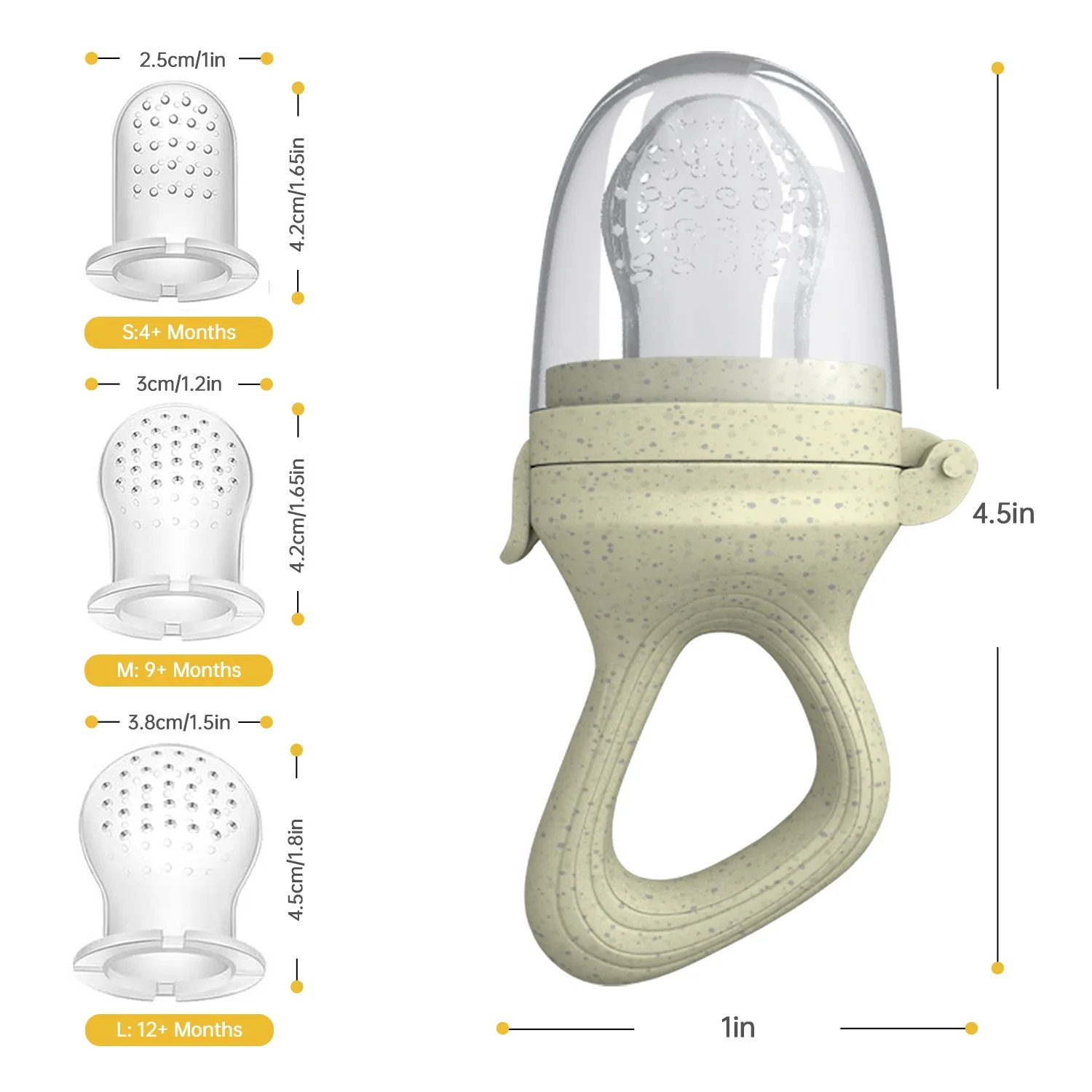 Bpa Free Food Grade Baby Fresh Food Nipple Feeder Silicone Baby Feeder Fruit Pacifier Baby Fruit Feeder For Infant