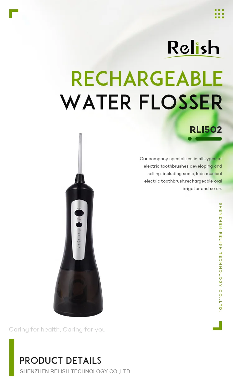 New electric cordless water flosser for teeth whitening and oral cleaning