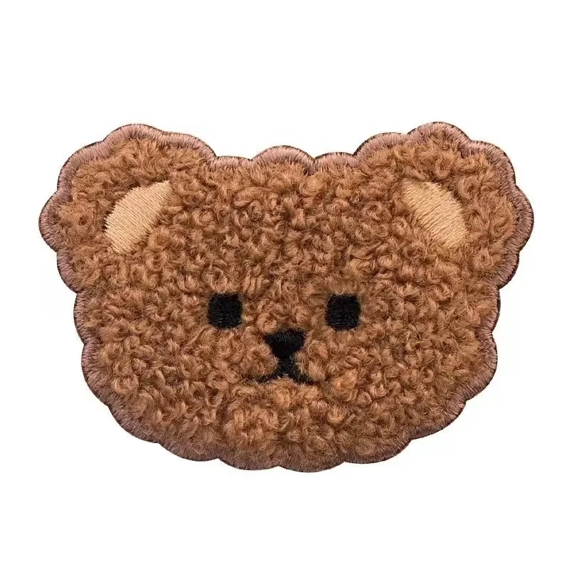 Factory wholesale bear embroidery patches Fashion Chenille bear patches prepared for young children