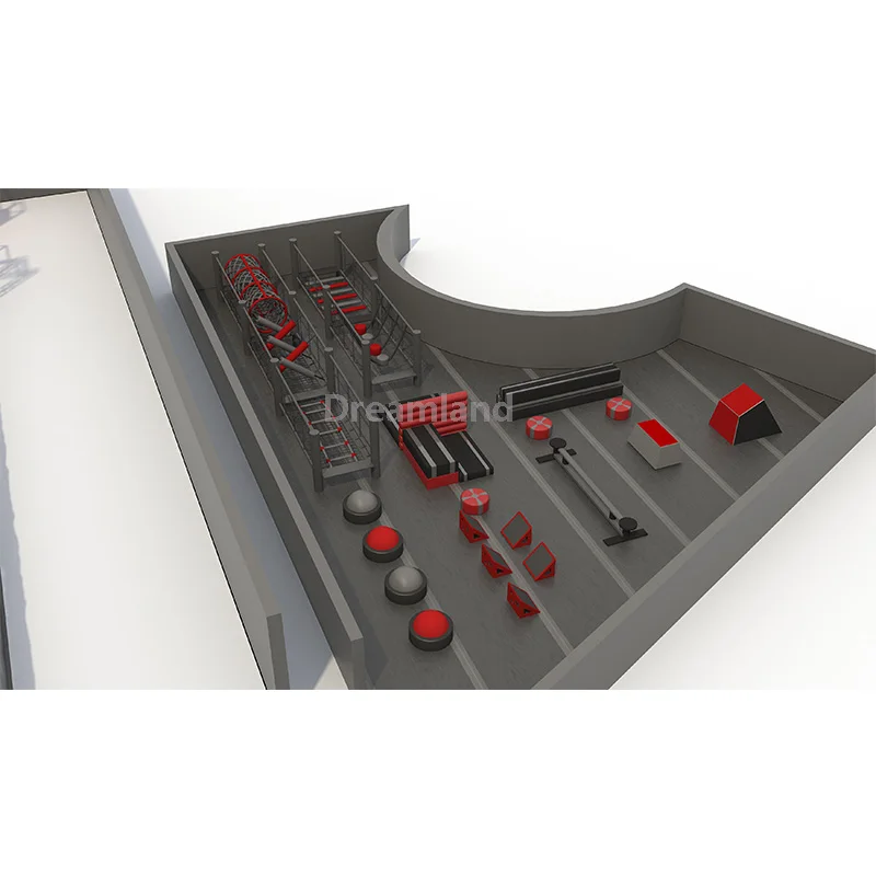 Popular Adult Adventure Ninja Warrior Course training gear For spider climb jump