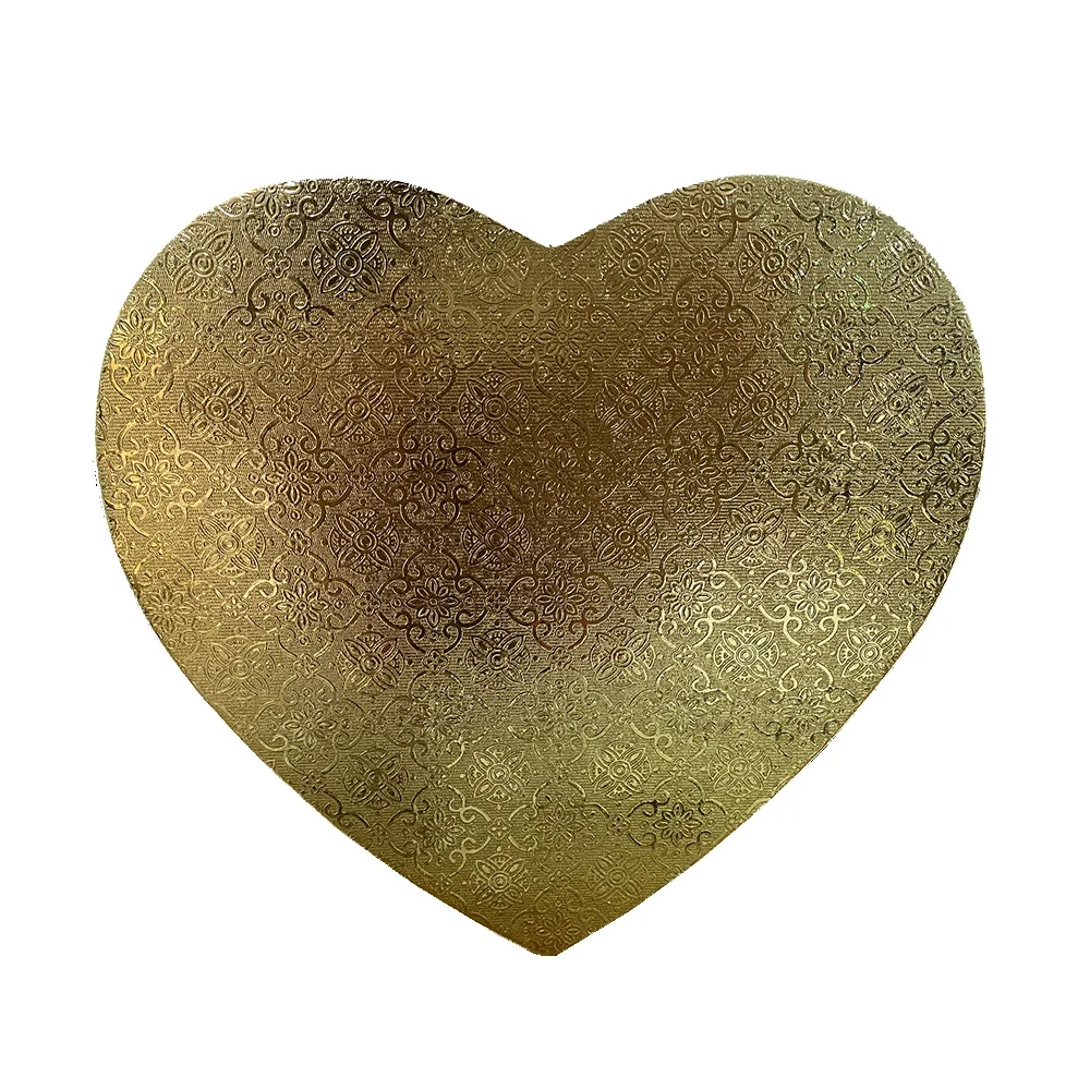 Round Golden Silver Scalloped Cake Board Wedding Decorating Disposable Circle Cardboard Cake Base