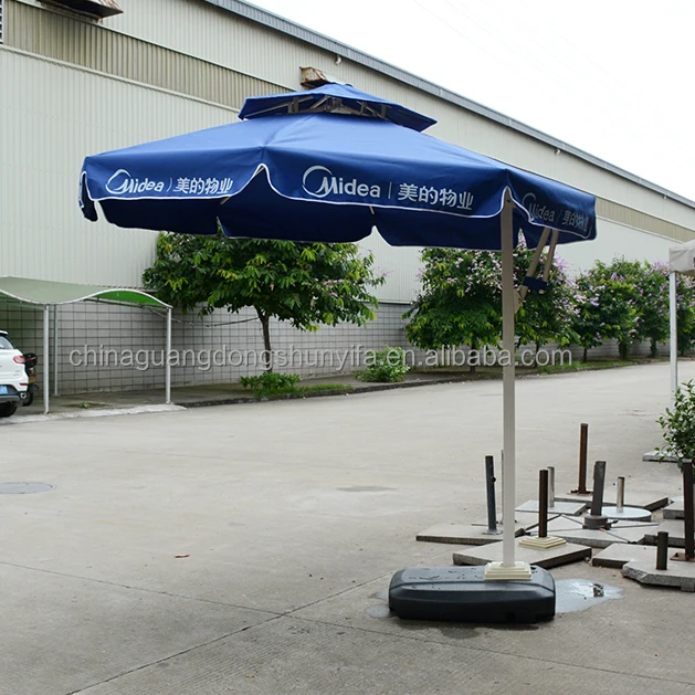 Wholesale 2.5m/3m commercial outdoor waterproof sunshade big garden parasol aluminum side pole umbrella