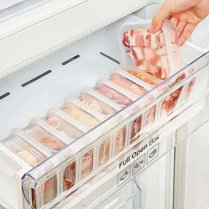 Superimposed Organizer Storage Containers 1L Refrigerator Food Storage Box Kitchen Accessories Lid PP Minimalist Opp Bag Clear