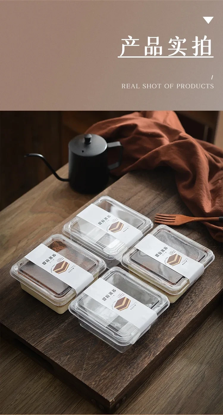 Wholesale Mousse Cake Dessert Packaging Plastic Clear Cake Recyclable Box