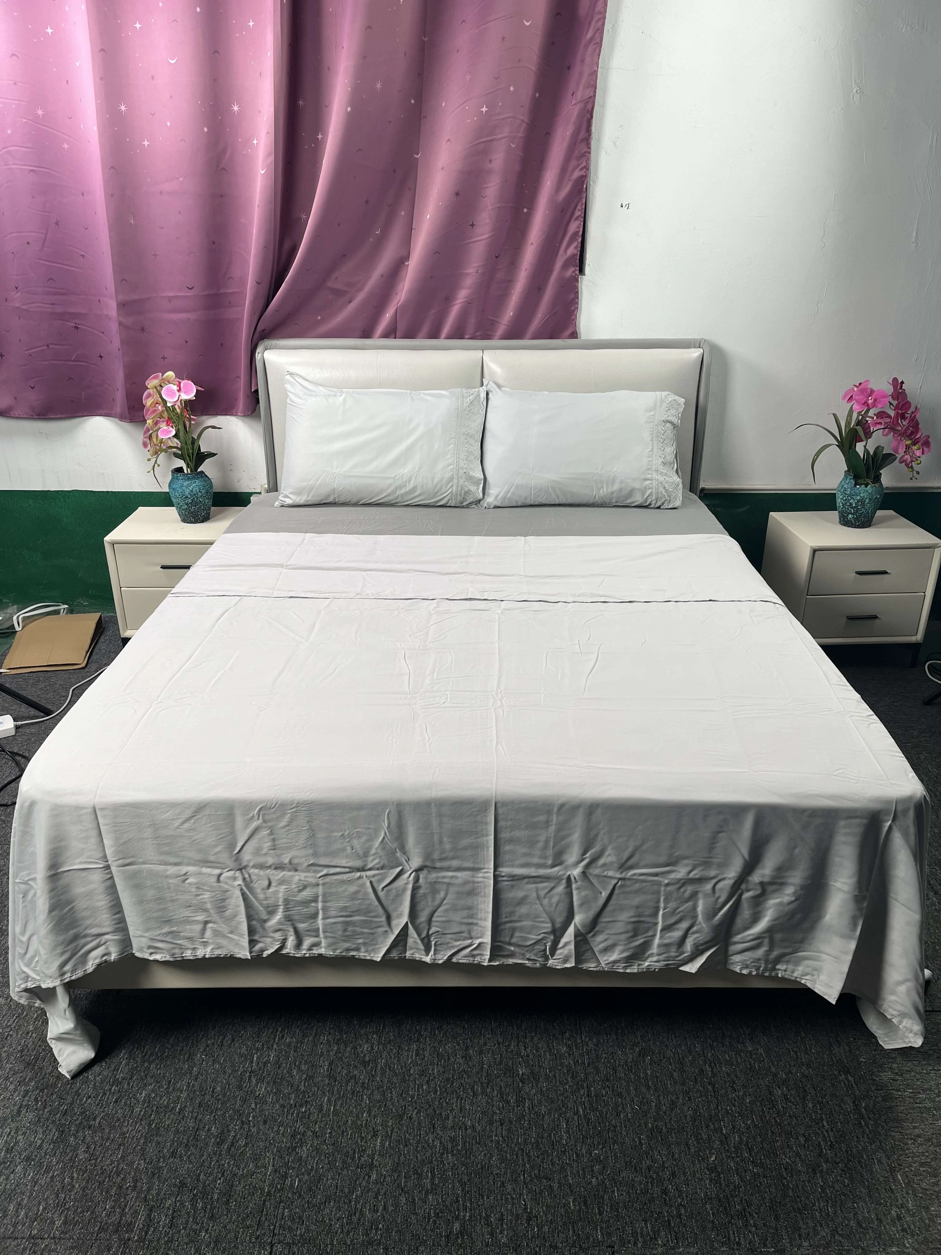 Wholesale 90gsm microfiber bed set embroidery Manufacturer bed sheets 3pcs and 4pcs