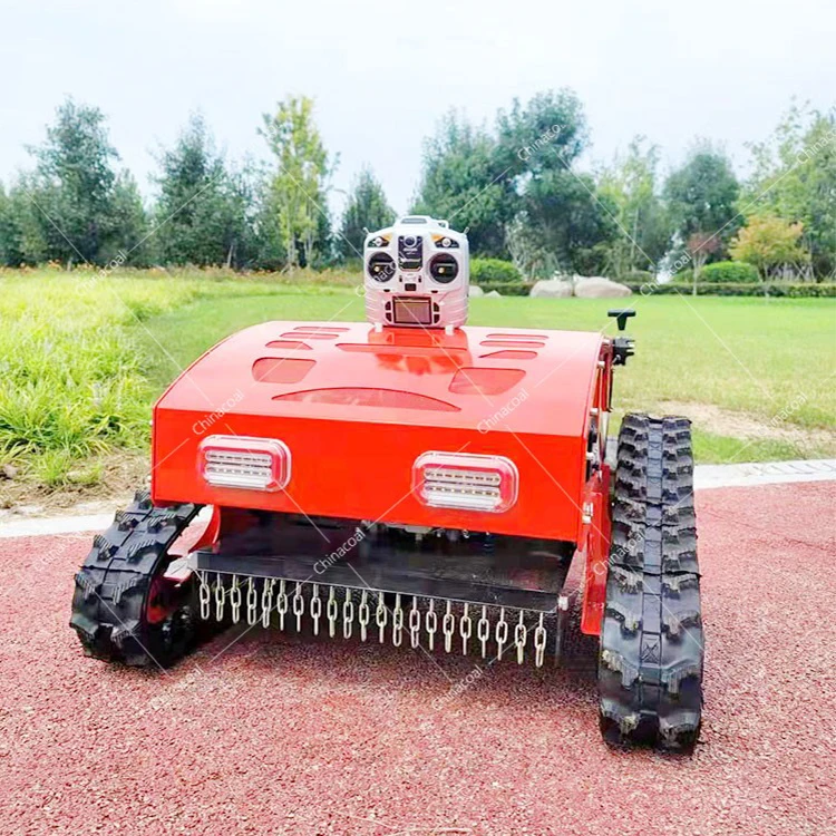 Small Remote Control Crawler Lawn Mowers Automatic Garden Weeder Mountain Orchard Groundbreaking Grass Shredder Price