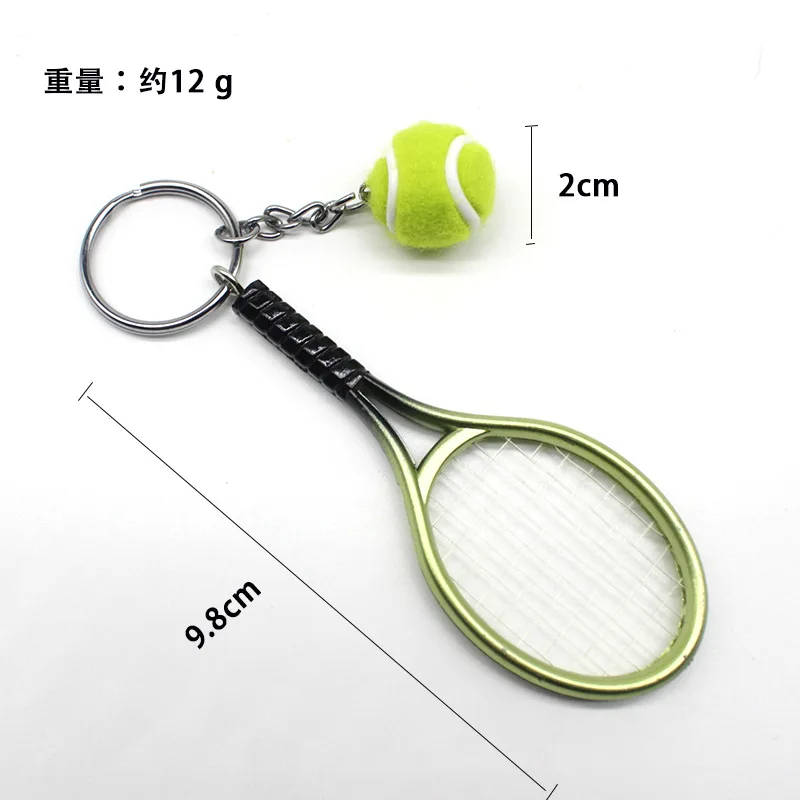Cute Sport Mini Tennis Racket Pendant Keychain Keyring For Tennis Stadium Gift