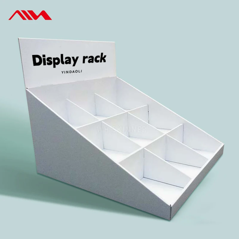 Custom Cardboard Tabletop Display Boxes Marketing Countertop Makeup Display Cardboard Counter Display Stands For Skin Care