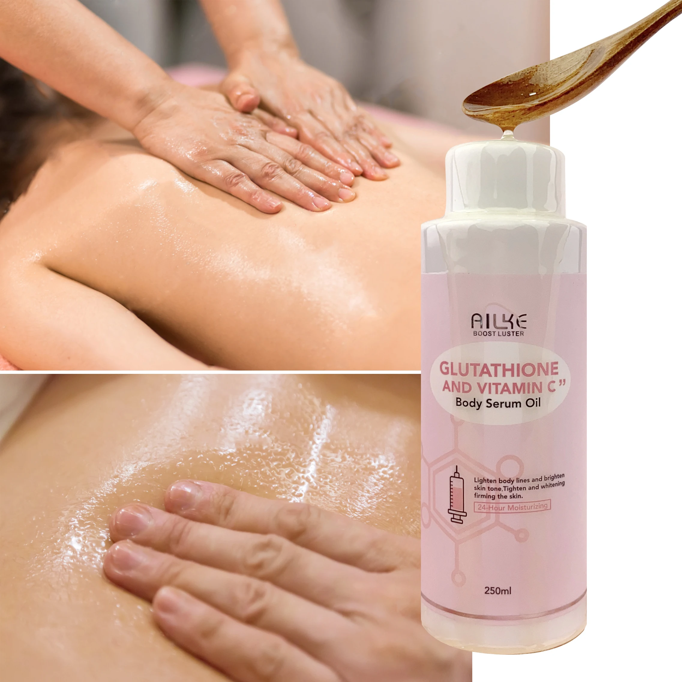 AILKE Private Label Spa Organic Massage Oil Firming Brightening Body Care Skin Serum