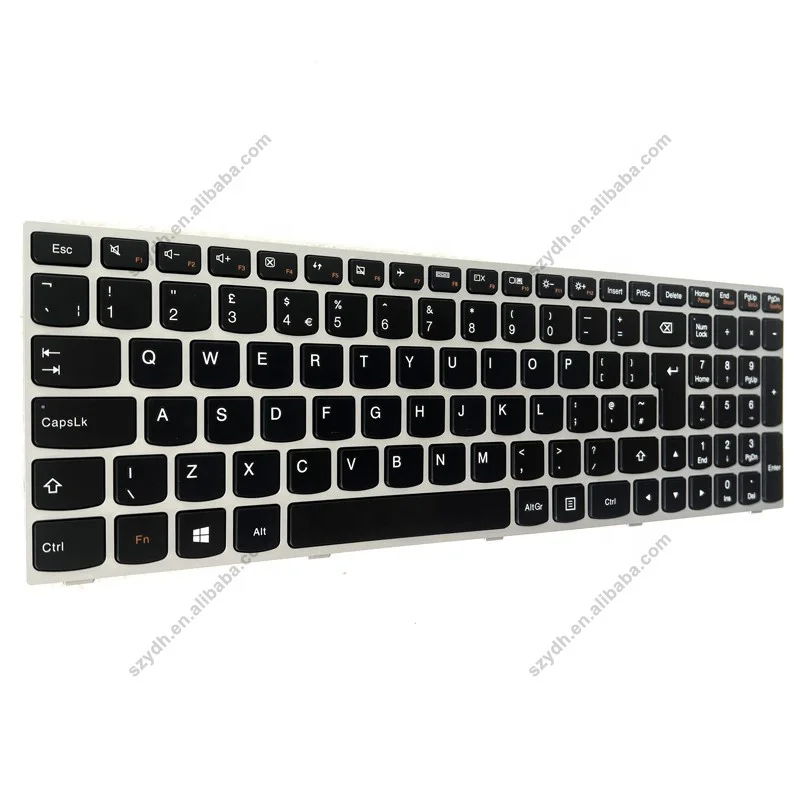 New Silver Frame Laptop Keyboard For Lenovo G50 G50-30 G50-45 G50-70 G50-80 Z50 Z50-75 Z51-70 T6G1-UK 5N20H03420 UK Keyboards