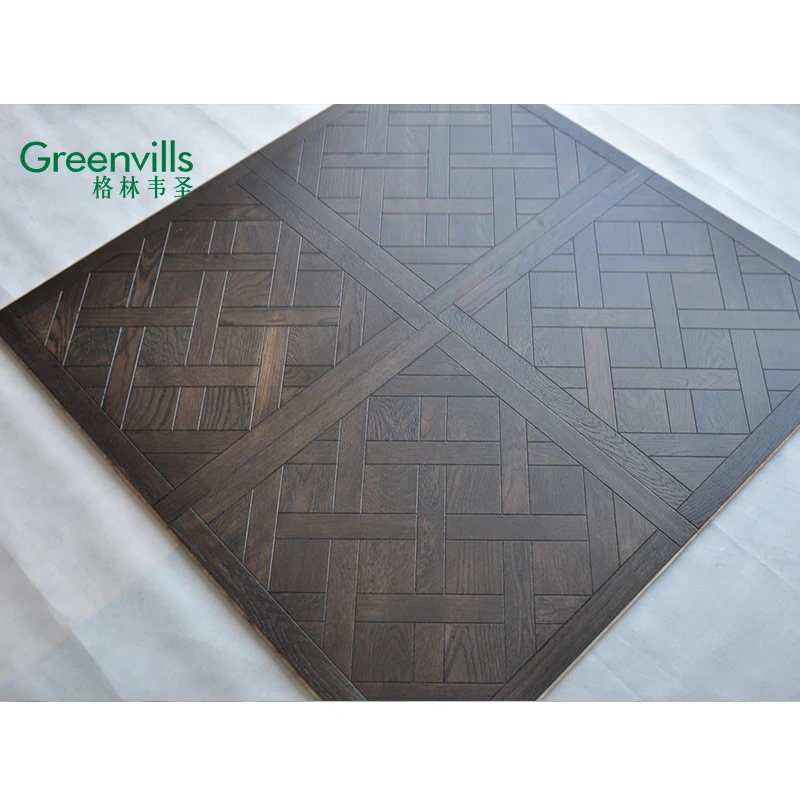 Dark color engineered oak parquet , white oak natural wooden flooring +solid wood floor