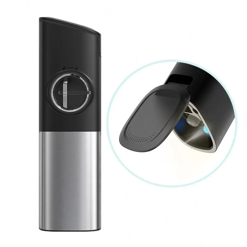 Portable Electric Stainless-Steel Gravity Chargeable Led Light Pepper, Mill Adjustable Coarseness Sea Salt Pepper Grinder