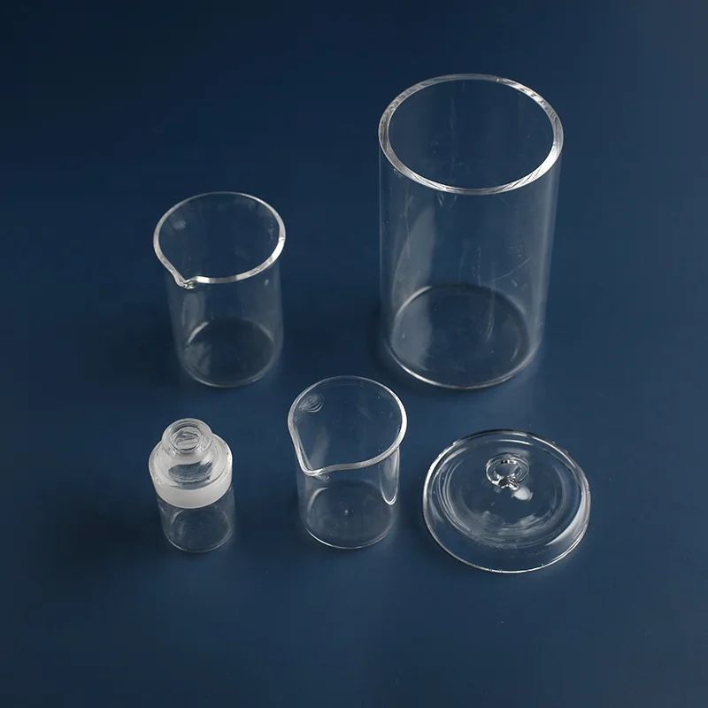 laboratory tools quartz flask transparent Glass Quartz Beaker lab quartz flask