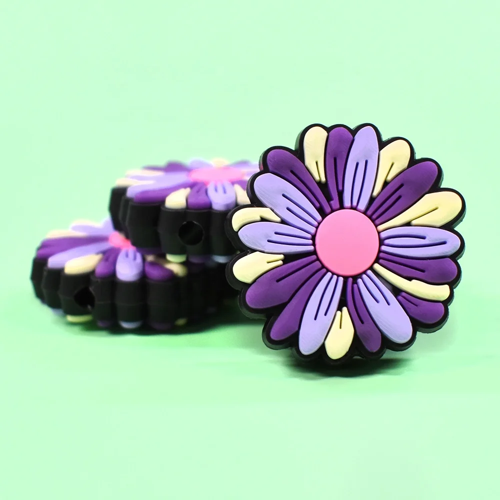 5pcs/Pack In Stock Diy Pvc Pen Charms Silicone Beads For Pens Novelty Stationery Plastic Pvc Beads Rubber charms