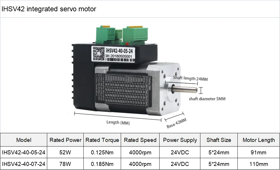IHSS57-36-10 Nema 23 1 N.m 1.8 degree Hybrid Closed Loop Stepper Servo Motor Drive Encoder Kit