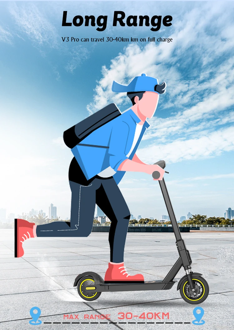 Long Range Scooter Big Battery Swappable GPS Scooter Electric 450W Motor front Suspension Sharing escooter