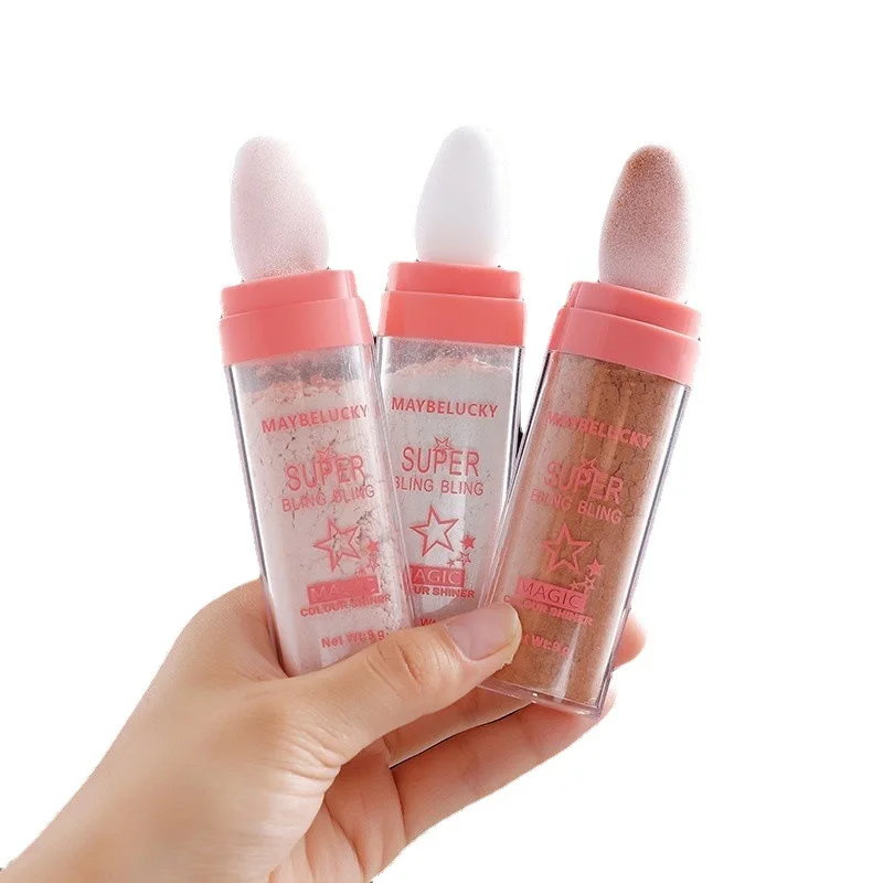 highlight fairy shadow pink glitter delicate contour stick brighten full body pat powder