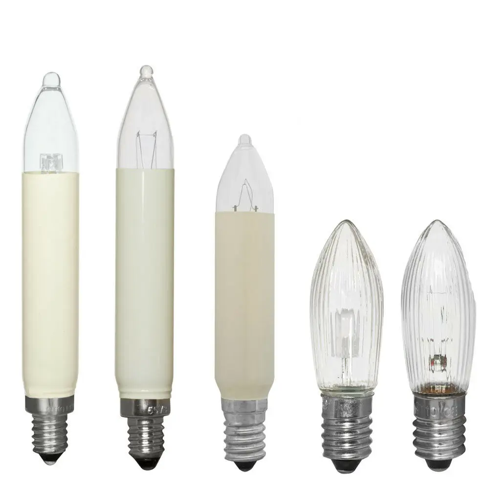 T15 Filament Top Candle Bulb 12V3W, 16V3W, 34V3W, 55V3W, Christmas decoration candle bridge bulb