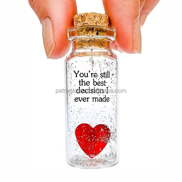 Hot Sale 22mm Clear Borosilicate Glass Decorative Mini Wishing Bottle Saffron Vial With Cork