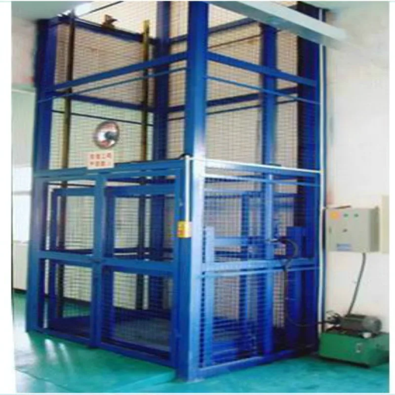 El Salvador 10Tons Hydraulic Guide Rail Warehouse Electric Vertical Cage Cargo Goods Lift with Low Cost