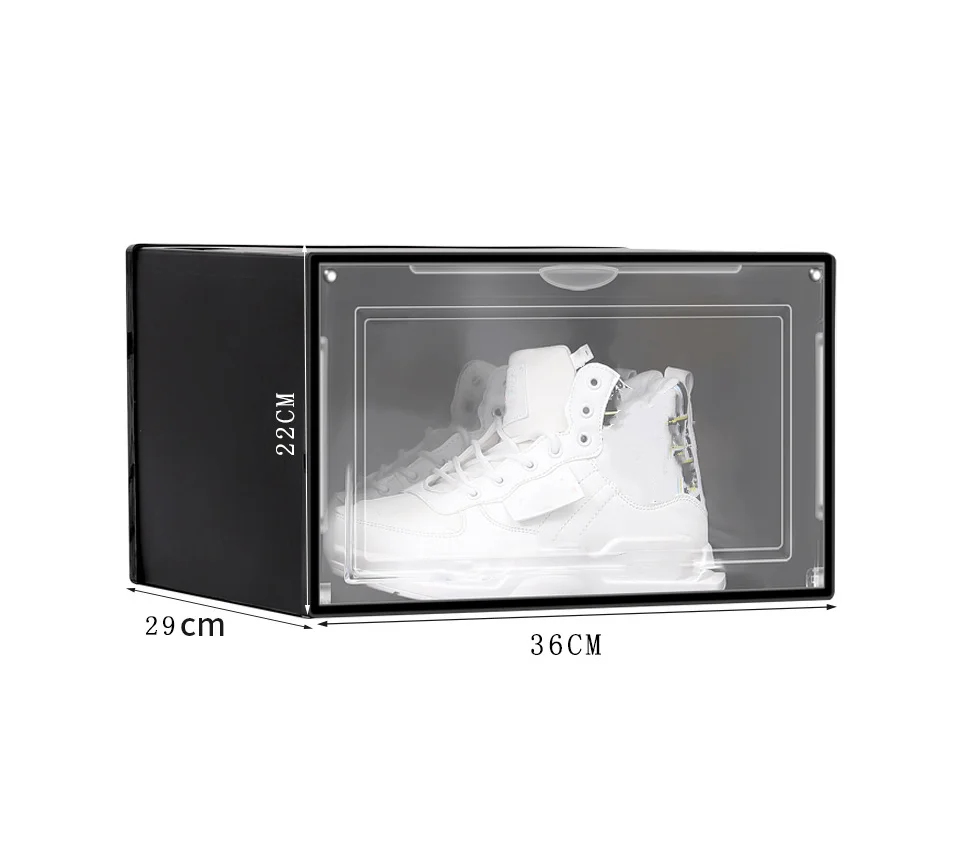 Colorful transparent shoe storage box antioxidation and dust-proof shoe rack home and shoes store sneaker display box