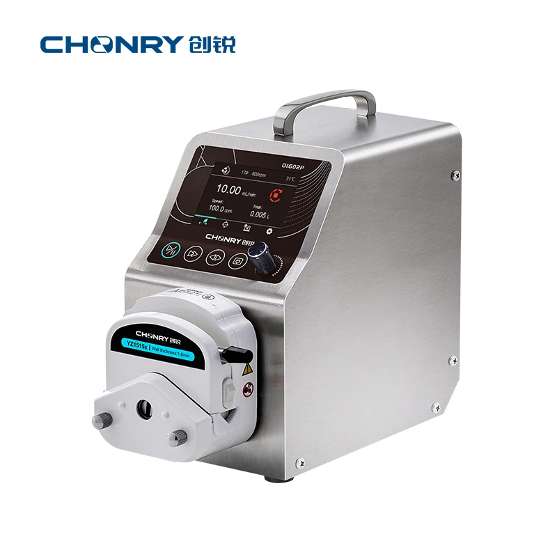 CHONRY 0I602P lab speed adjustable peristalt pump 110V/220V chocolate liquid transfer manufacturer