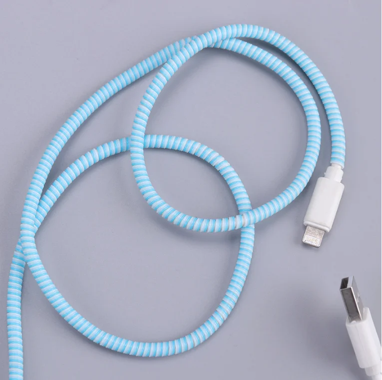Data Cable Protective Sleeve Spring Twine For Usb Charging Cable Earphone Earphone Data Bobbin Cable Winder
