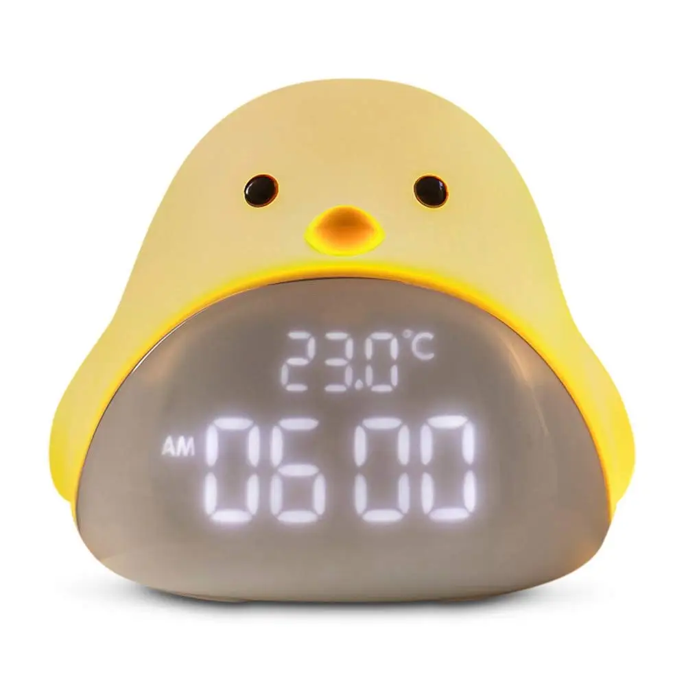 High Quality Cute Shape Animal Cartoon Children Alarm Clock With LED Night Light