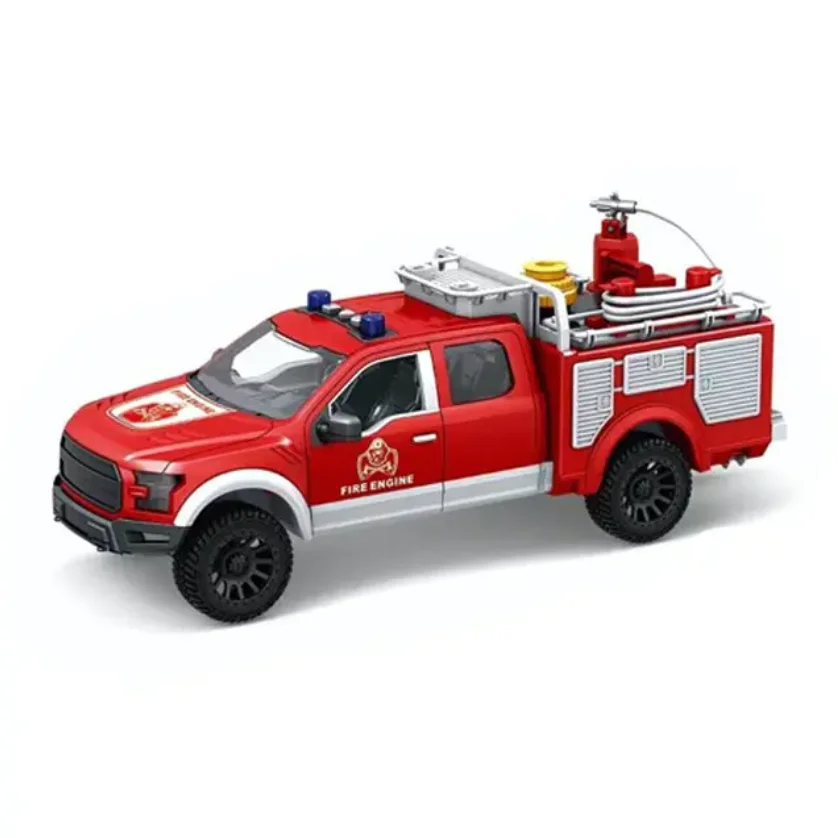 Multifunction Fire Fighting Truck with Sound Light and Spray Water Inertia Toy Car Pickup Truck