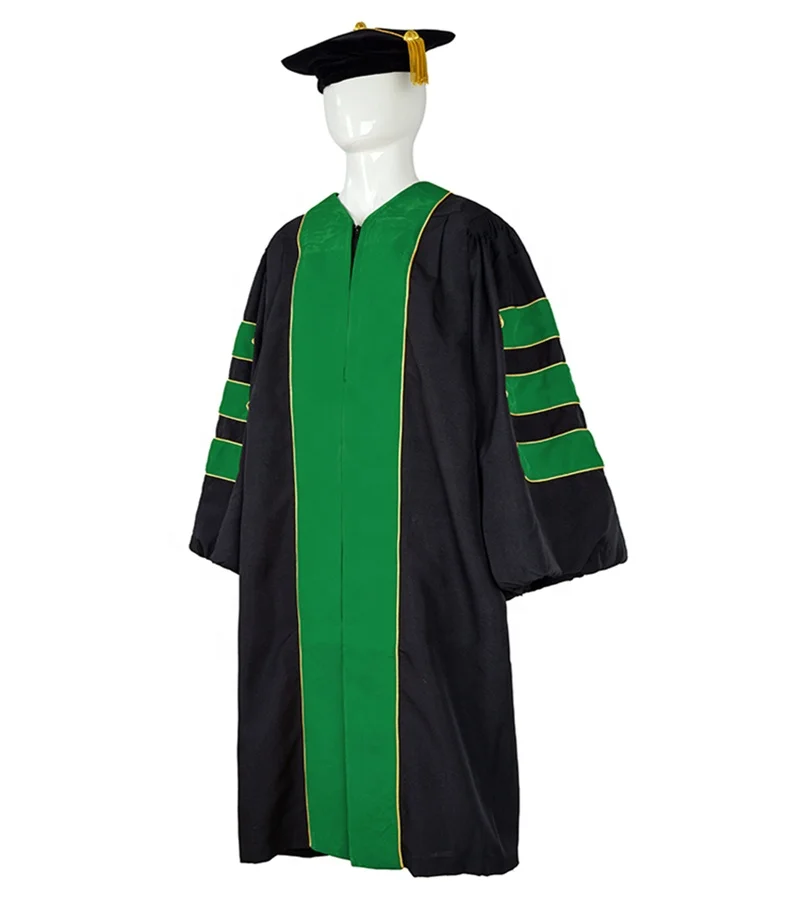 Premium Doctoral Robe and 6 or 8 Sided Tam