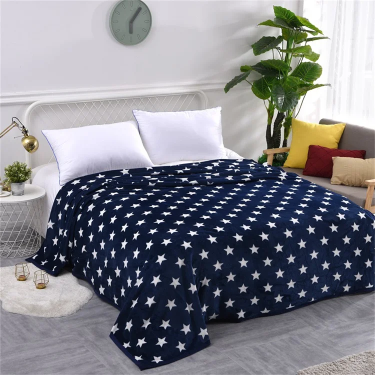 Wholesale Large Size Printed Deer 100% Polyester Blanket For Winter