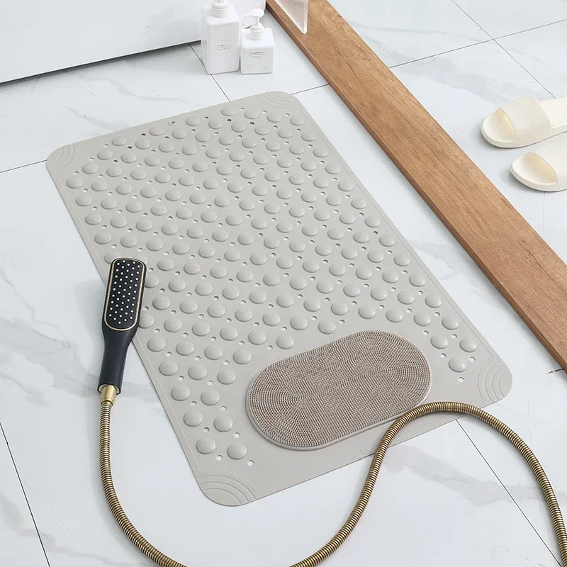 Aspire hroom Bathtub Mat with Suction Cups Embossed Bathroom  Coral Fleece Non-slip Carpet In Bathtub Floor Rug Shower Room