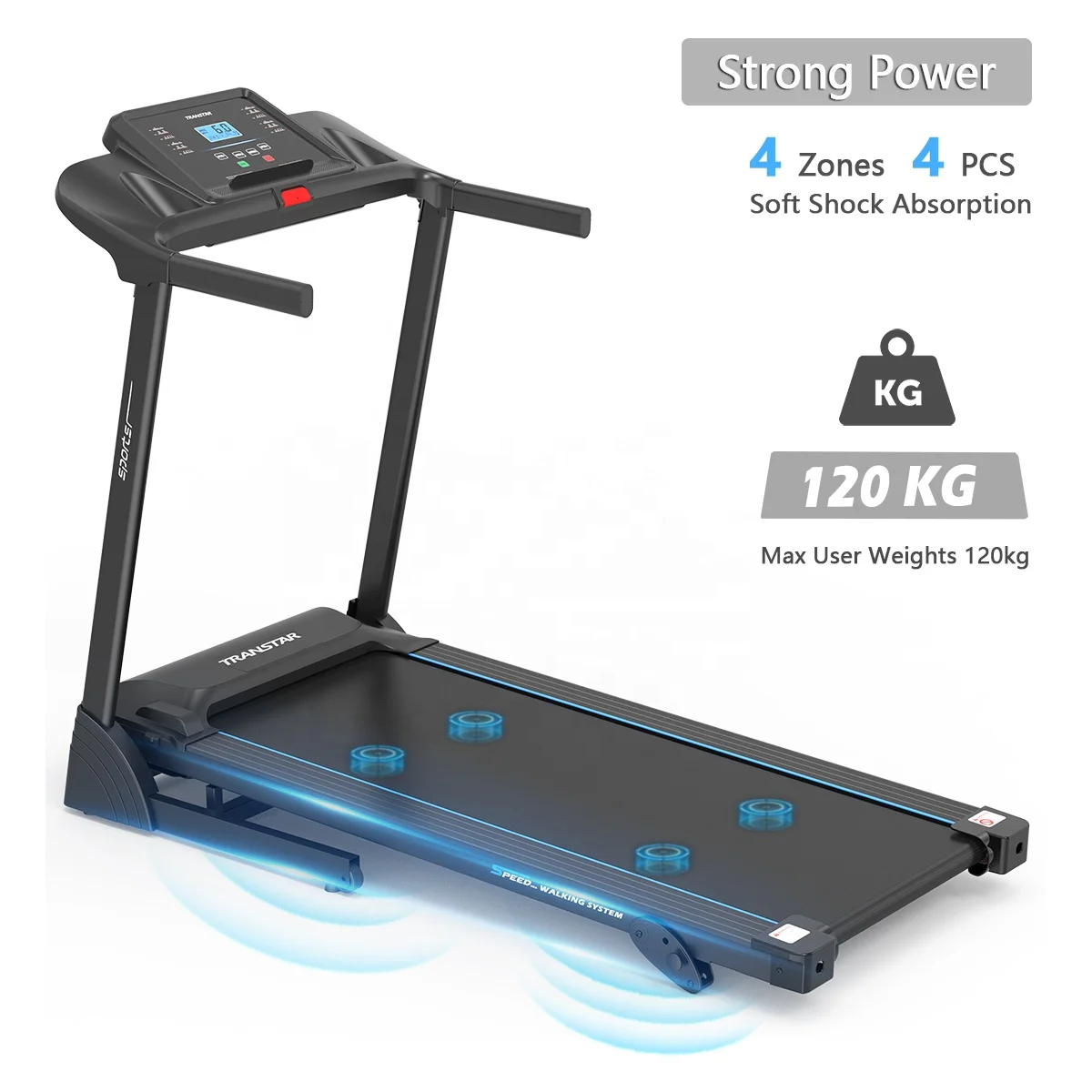 2023 Home Gym Fitness Electric Foldable Treadmill Folding Cinta De Correr Profesional with 2.5HP DC Motor