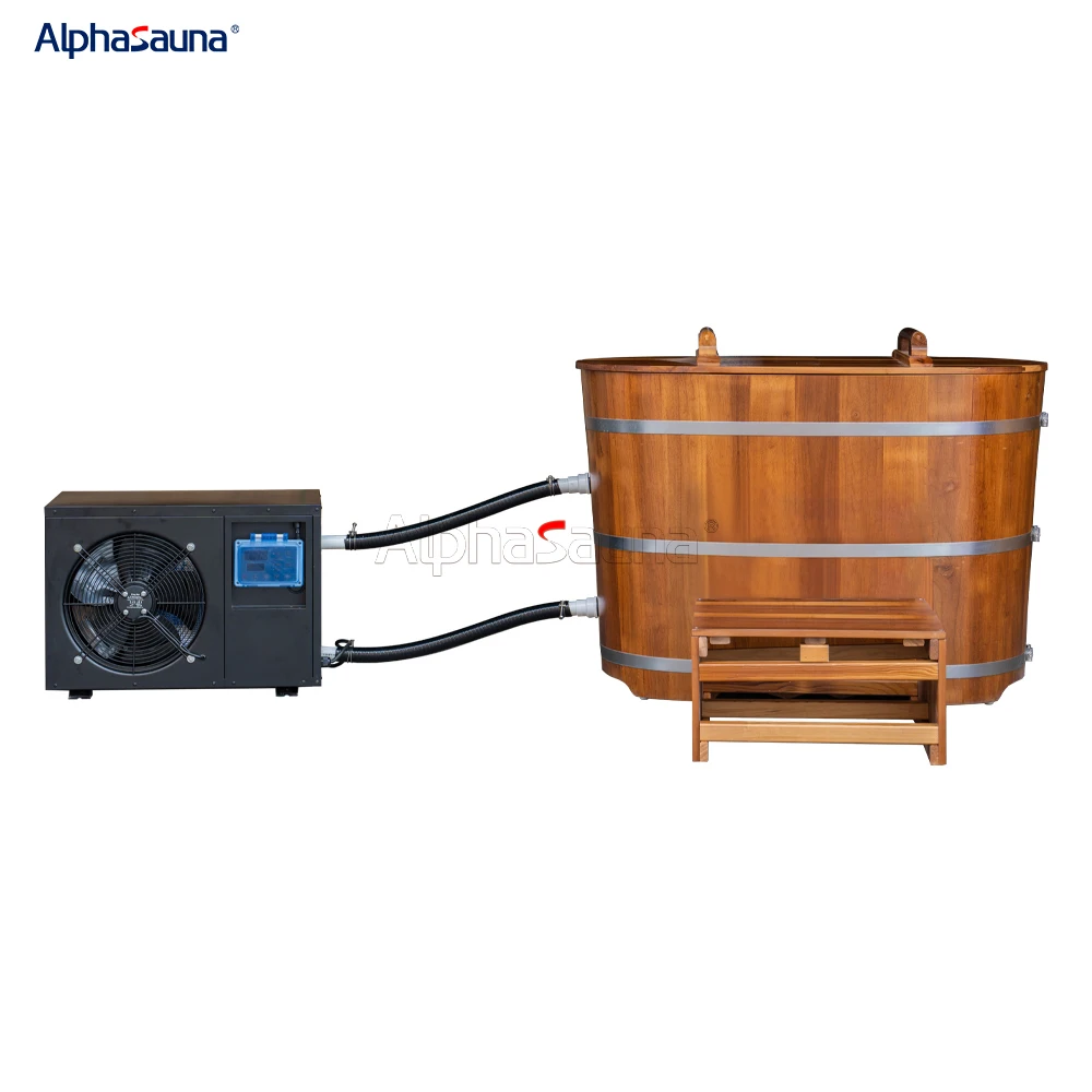 Ice Bath Recovery Pod With Chiller Outdoor Small Cold Plunge Tub Ozone 1hp