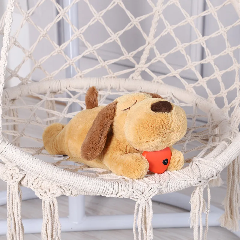 Amazon Hot Anxiety Pet Puppies  Soft Soothing Plush Sleeping Puppy  Behavioral Training Aid Toy Plush Pet Toy with Heartbeat
